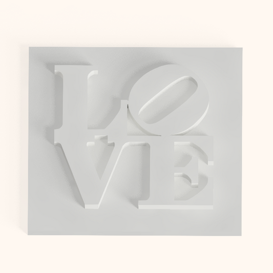 LOVE - Card in silicone - 10x10cm
