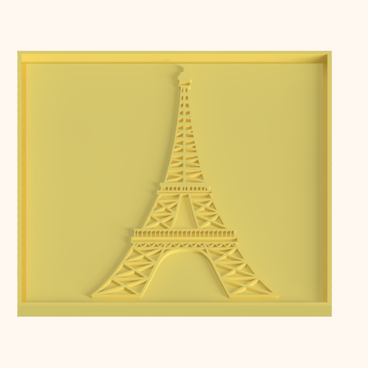 Card in Silicone – Tour Eiffel - 20x20 cm