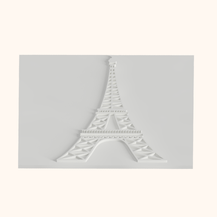Card in Silicone – Tour Eiffel - 20x20 cm