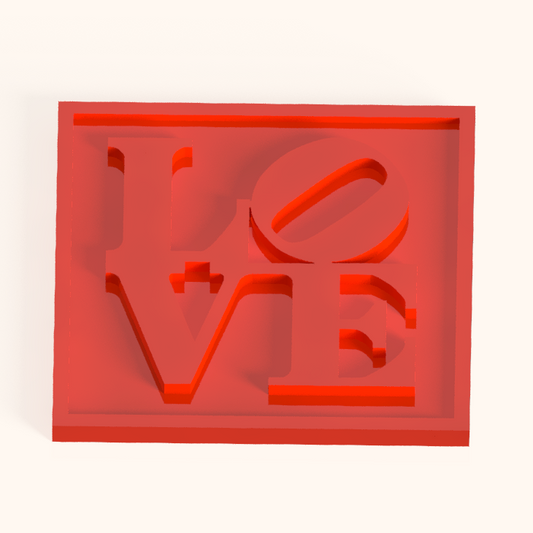 LOVE - Card in silicone - 10x10cm